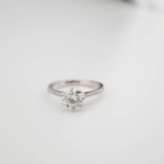 Sertifikalı Orijinal Moissanite (Mozanite) Taşlı 925 Ayar Gümüş Tasarım Yüzük - Görsel 4