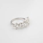 Sertifikalı Orijinal Moissanite (Mozanite) Taşlı 925 Ayar Gümüş Tasarım Yüzük - Görsel 5