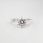 Sertifikalı Orijinal Moissanite (Mozanite) Taşlı 925 Ayar Gümüş Yüzük - Görsel 4