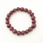 Bracciale di design ornato con sfere sfaccettate da 10-11mm di gemma di rubino originale 5A+.