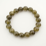 6A+ Kalite Zebercet (Peridot) Doğal Taş Bileklik (11-12mm) - Görsel 4