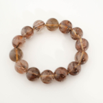 Bracciale di design di lusso ornato con sfere da 14,98-15,12mm di gemma di quarzo rutilato rame oro originale 10A+ VIP con certificato.