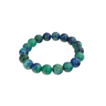 6A+ quality azurite malachite natural stone beaded bracelet with 11-12mm blue and green patterns.