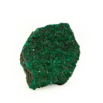 A natural raw emerald-green dioptase crystal cluster specimen.