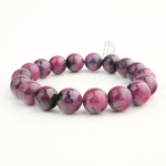 6A Kalite Ruby Zoisit (Yakutlu Anyolit) Doğal Taş Bileklik (12-13mm) - Görsel 2
