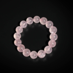 Pulsera de diseño adornada con cuentas de 13-14mm de gema de cuarzo rosa natural original calidad 6A+.