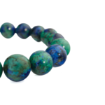 6A+ kwaliteit azuriet malachiet natuursteen kralen armband met 11-12mm blauwe en groene patronen.