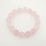 6A+ Kalite Orijinal Pembe Kuvars Doğal Taş Bileklik (11-12mm) - Görsel 4