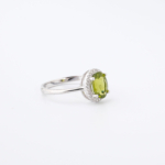Orijinal Zebercet (Peridot) Doğal Taşı 925 Ayar Gümüş Tasarım Kadın Set - Görsel 6