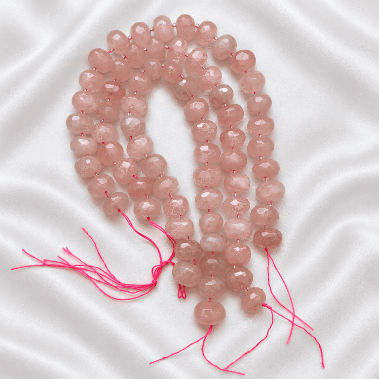 14x15x20 mm drop kesim Pembe Kuvars doğal taş dizi boncuk