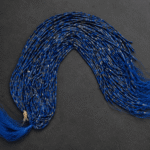 Lacivert tonlu 2x4 mm dikdörtgen Lapis Lazuli doğal taş boncuk dizi