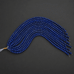 Lacivert ve mavi tonlu 8 mm yuvarlak Lapis Lazuli doğal taş boncuk dizi