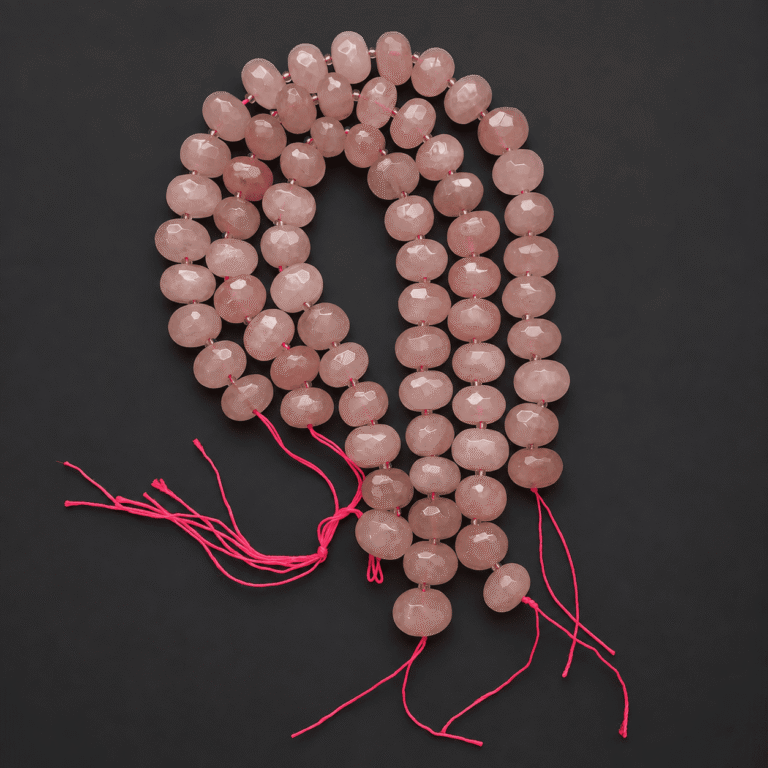 Pembe tonlu 14x15x20 mm drop kesim Pembe Kuvars doğal taş boncuk dizi