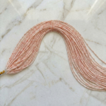 Takı yapımı için 2 mm pembe sedef boncuk dizisi
