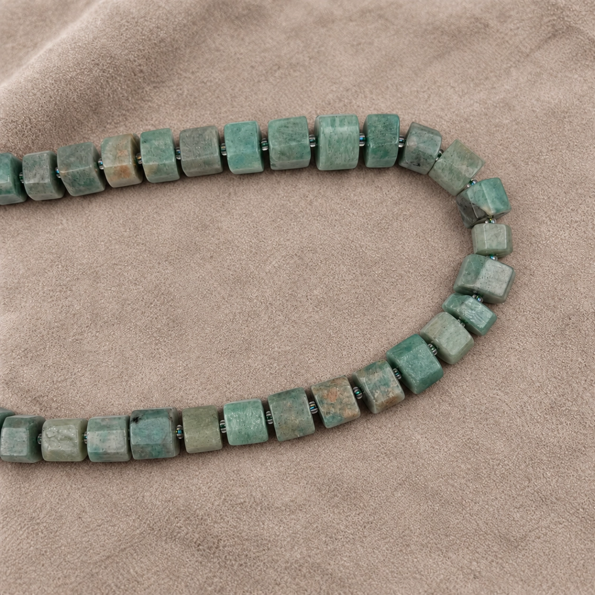 12X10MM SİLİNDİR AMAZONİT DİZİ, görsel 2